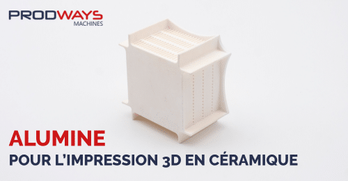 Composant céramique en alumina imprimé en 3D pour applications semi-conducteurs, avec géométrie complexe et finition lisse réalisée sur imprimante CERAM PRO.
