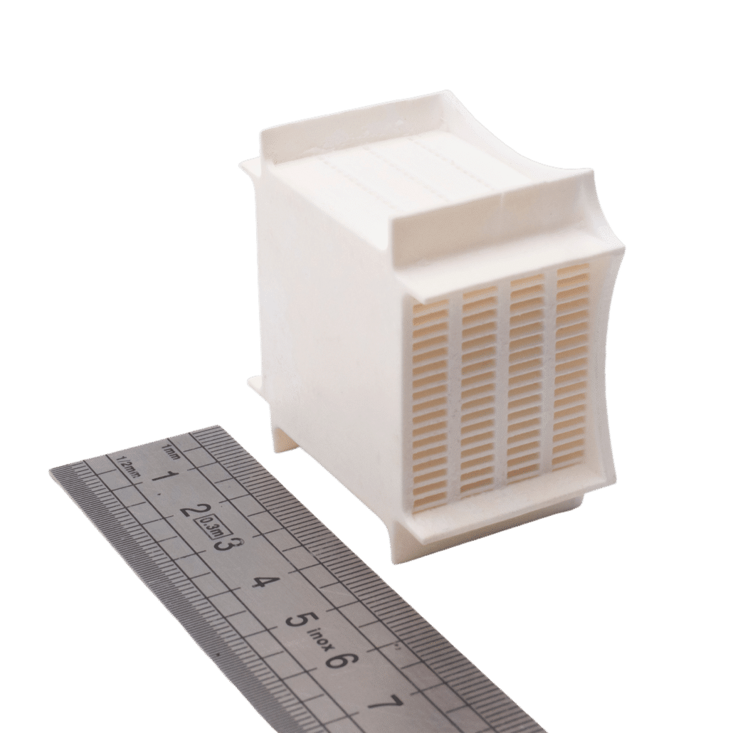 Complex ceramic part 3d printed on ceram pro by Prodways machines