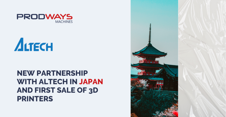 New partnership with Altech in Japan and first sale of 3D printers
